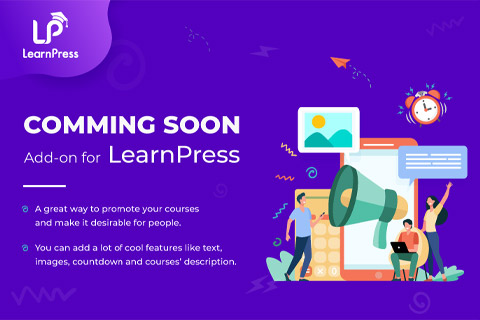WordPress plugin LearnPress Coming Soon