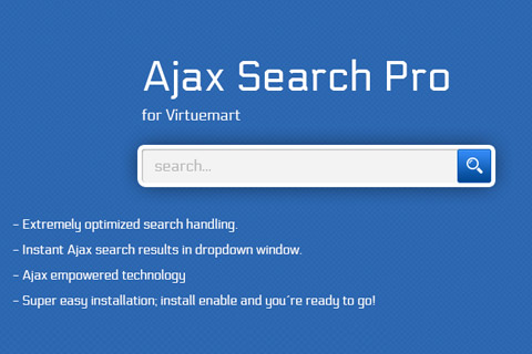 Joomla extension VirtueMart Ajax Search Pro