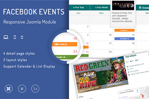 Joomla extension JUX Facebook Events