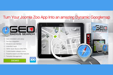Joomla extension GEO Radius Search for ZOO
