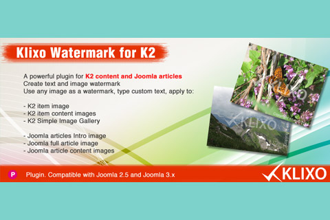 Joomla extension Klixo Watermark For K2
