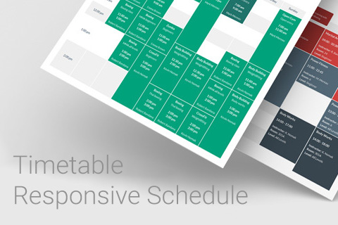 Joomla extension Timetable Responsive Schedule