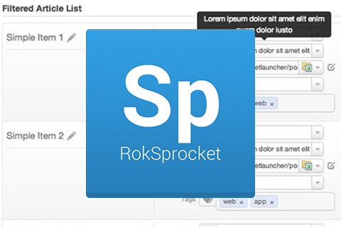 Joomla extension RokSprocket
