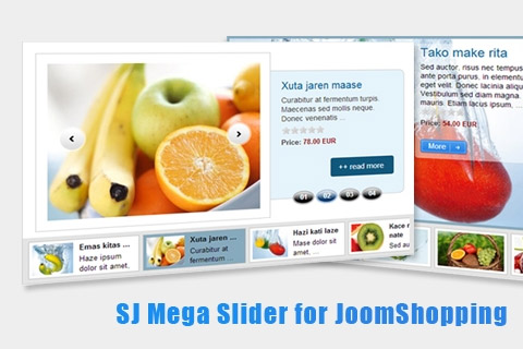 Joomla extension SJ Mega Slider for JoomShopping