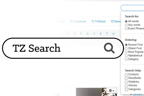 Joomla extension TZ Search