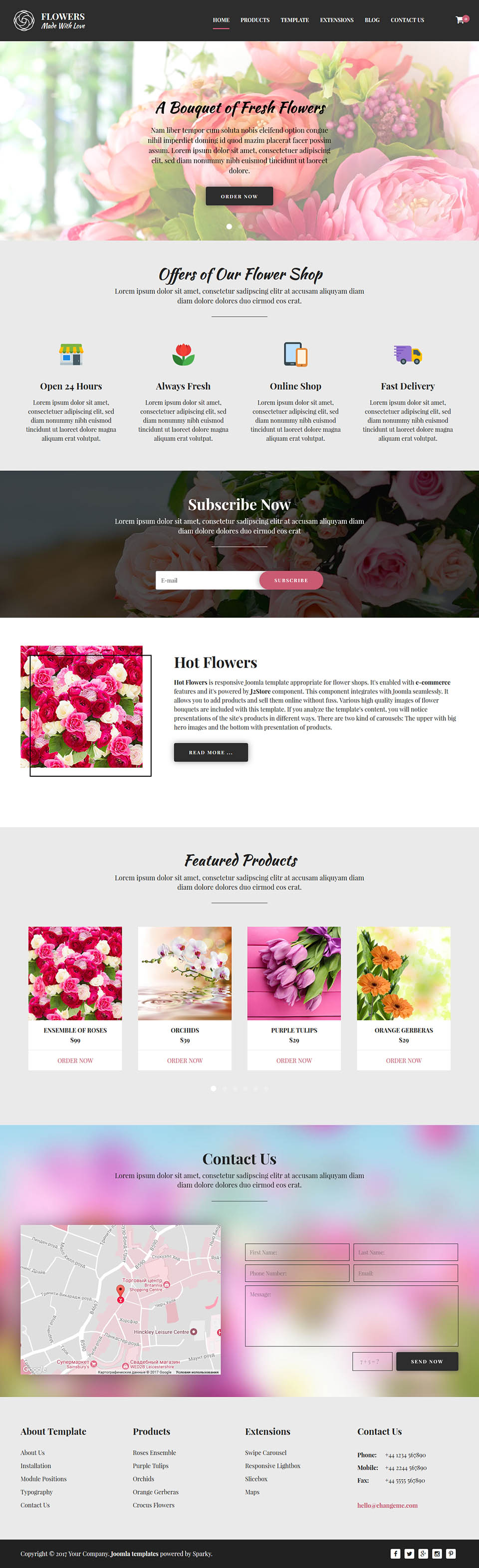 Joomla template HotThemes Flowers