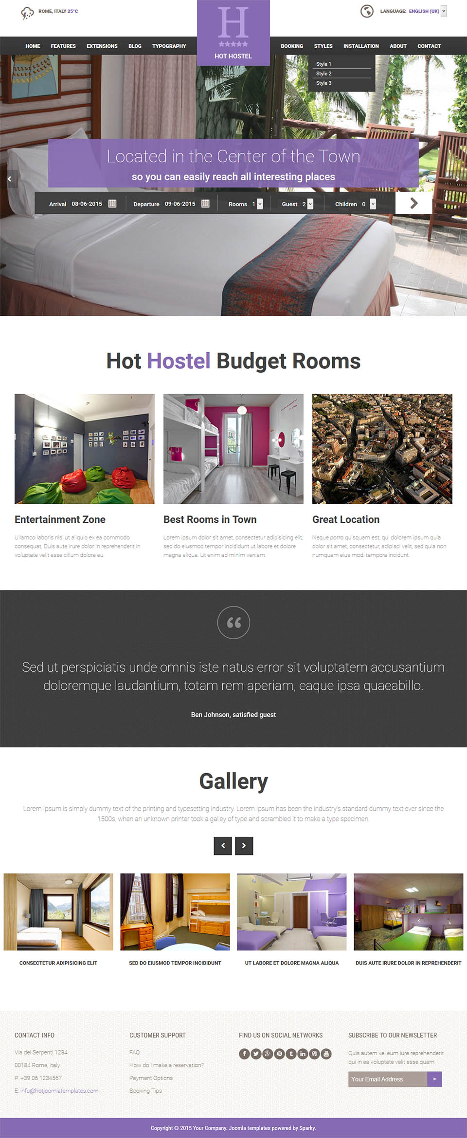 Joomla template HotThemes Hostel