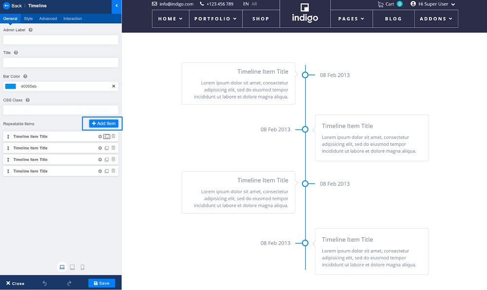 Adding Timeline Entries