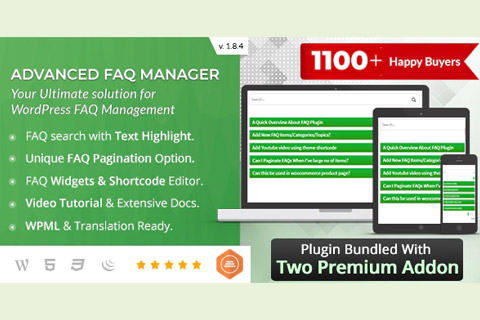 WordPress plugin CodeCanyon BWL Advanced FAQ Manager