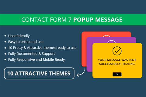 WordPress plugin CodeCanyon Contact Form 7 Popup Message