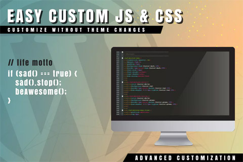 WordPress plugin CodeCanyon Easy Custom JS And CSS