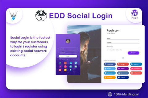 WordPress plugin CodeCanyon EDD Social Login 