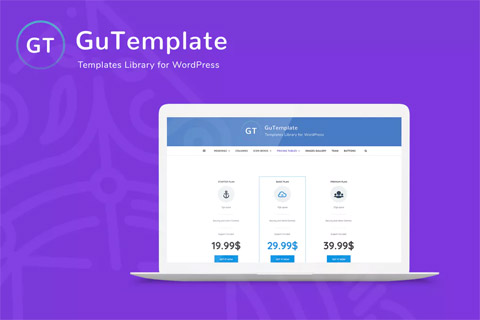 WordPress plugin CodeCanyon GuTemplate