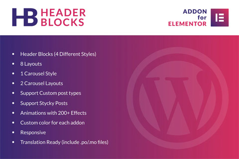 CodeCanyon Header Blocks For Elementor