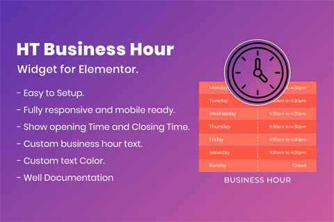 WordPress plugin CodeCanyon HT Business Hour