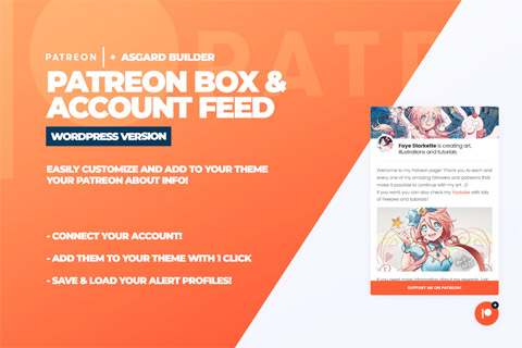 WordPress plugin CodeCanyon Patreon Box and About Feed