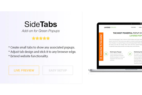 WordPress plugin CodeCanyon Side Tabs