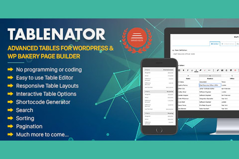 WordPress plugin CodeCanyon Tablenator