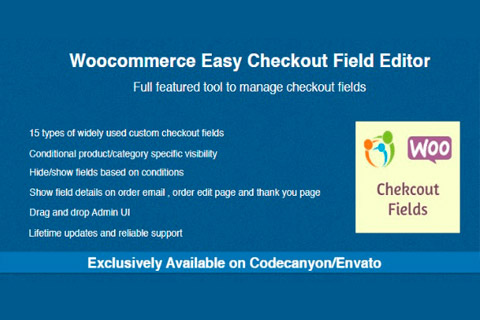WordPress plugin CodeCanyon Woocommerce Easy Checkout Field Editor