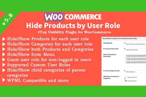 WordPress plugin CodeCanyon WooCommerce Hide Products