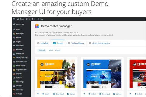 WordPress plugin CodeCanyon WordPress Demo Content Manager