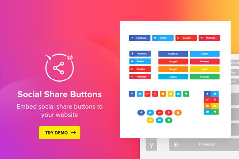 WordPress plugin CodeCanyon Social Media Share Buttons