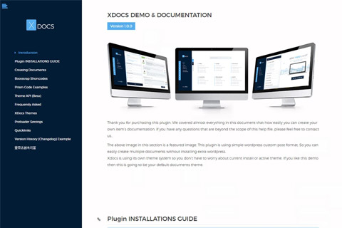 WordPress plugin CodeCanyon X Docs