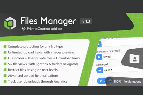 WordPress plugin CodeCanyon PrivateContent Files Manager