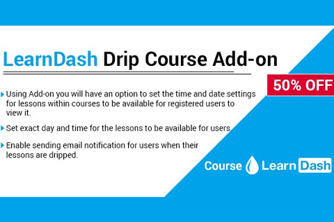 WordPress plugin CodeCanyon LearnDash Drip Course Add-on