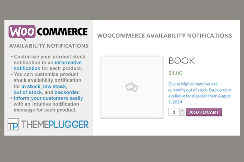 WordPress plugin CodeCanyon WooCommerce Availability Notifications