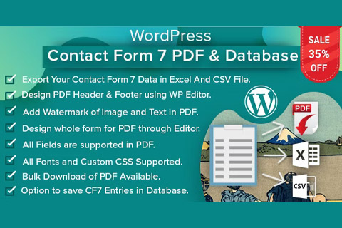 WordPress plugin CodeCanyon WordPress Contact Form 7 PDF