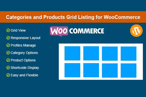 WordPress plugin CodeCanyon Categories and Products Grid Listing