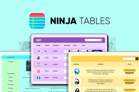 Ninja Tables Drag and Drop Builder