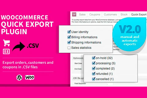 WooCommerce Quick Export Plugin