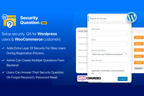 WordPress plugin WP Security Questions Pro