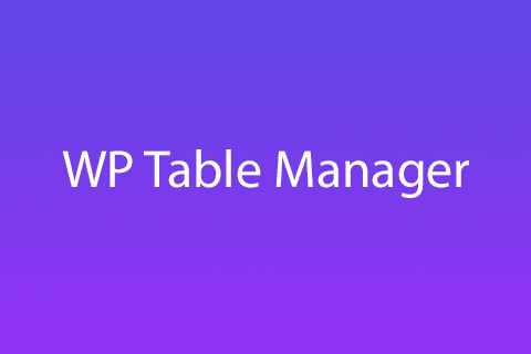 WordPress plugin WP Table Manager