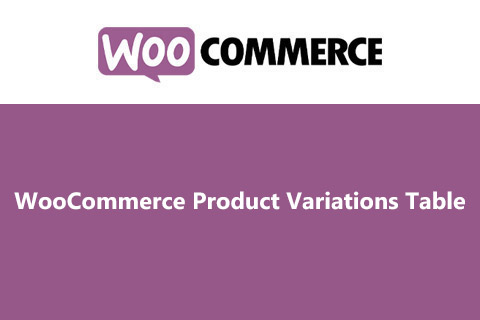 WordPress plugin WooCommerce Product Variations Table