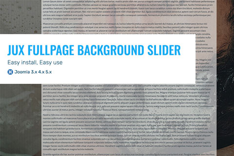 Joomla extension JUX FullPage Background Slider