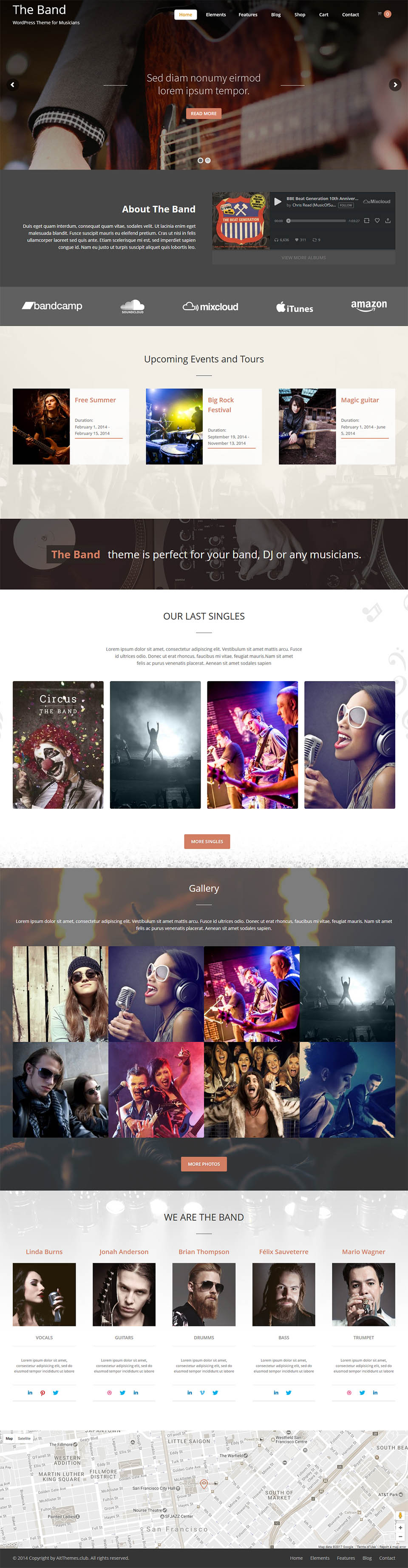 WordPress template AitThemes Band