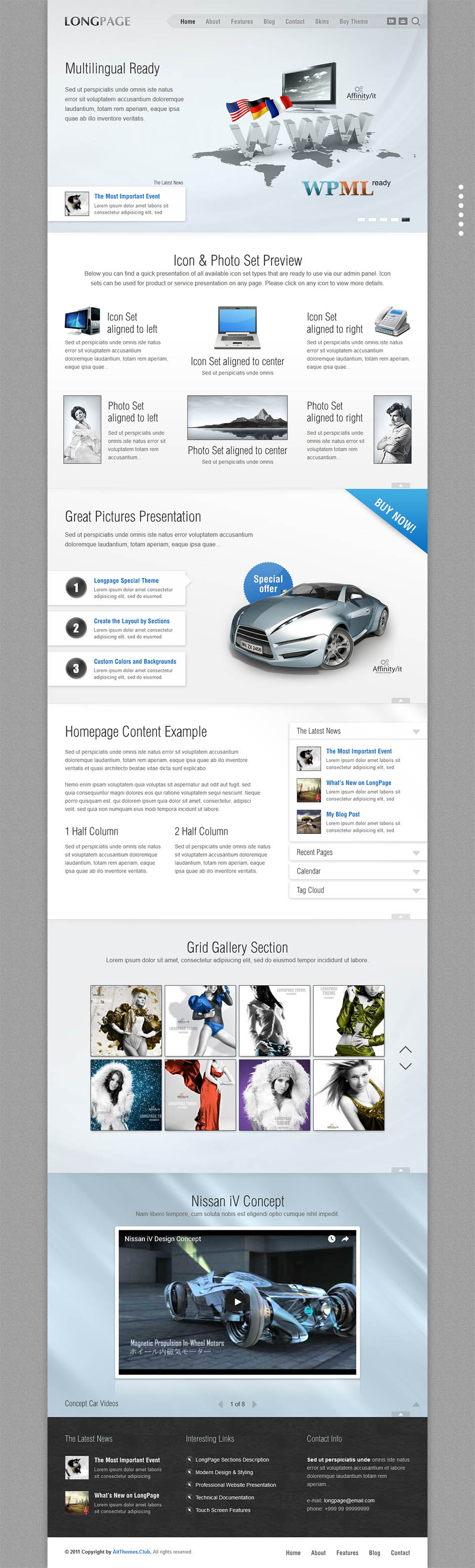 WordPress template AitThemes Longpage