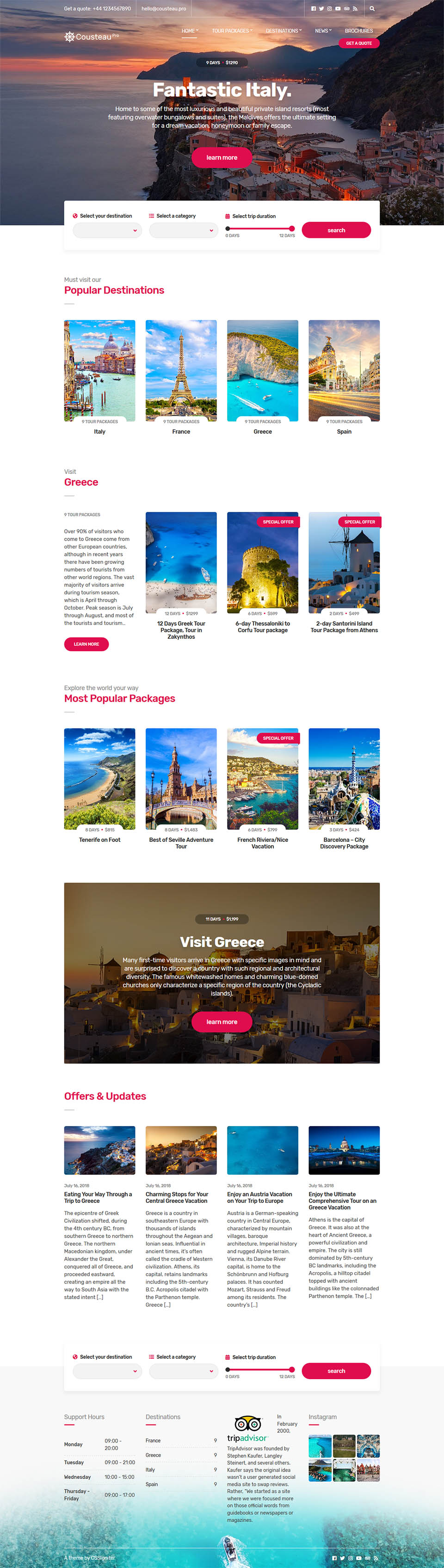 WordPress template CSSIgniter Cousteau Pro