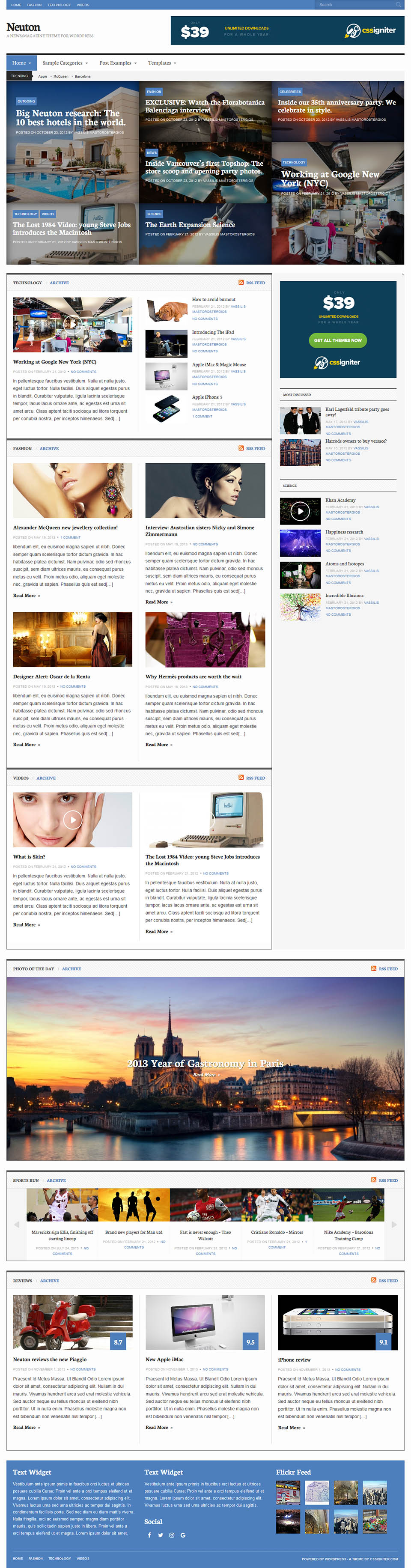 WordPress template CSSIgniter Neuton