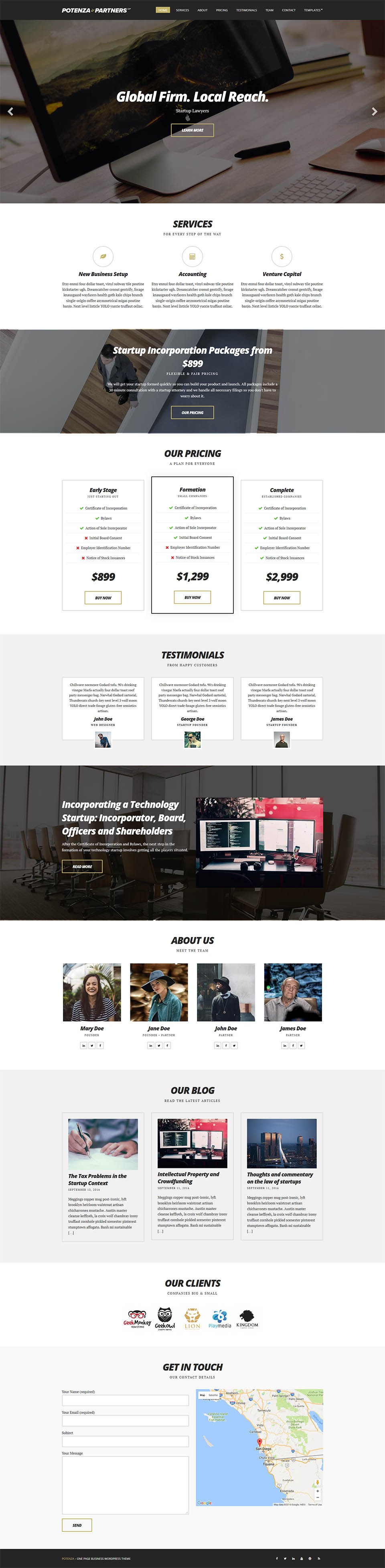 WordPress template CSSIgniter Potenza