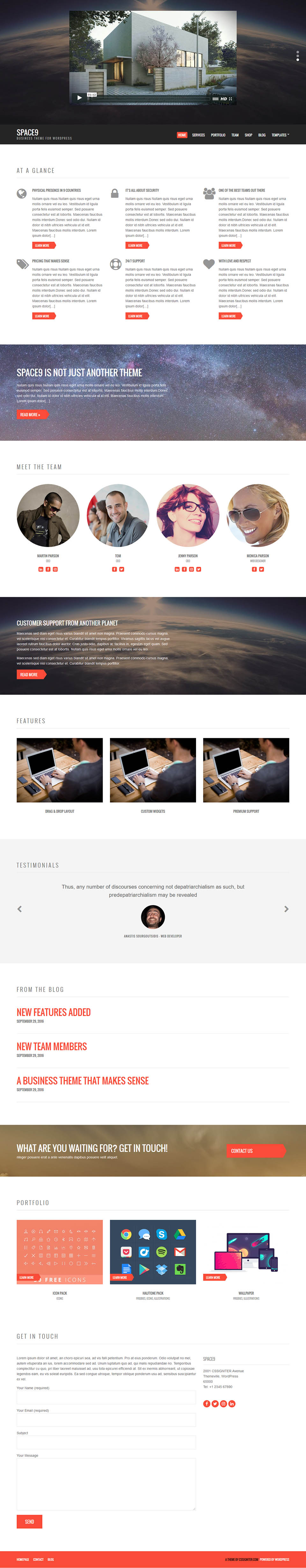 WordPress template CSSIgniter Space9