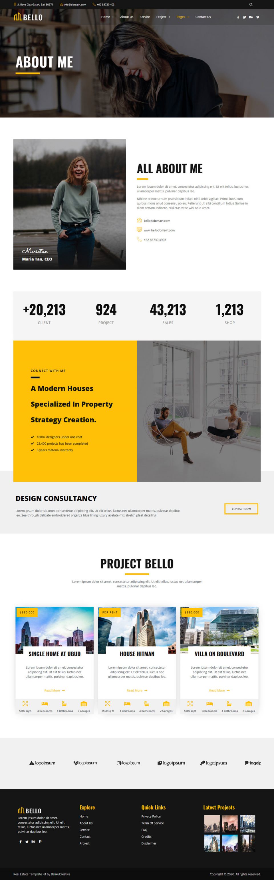 WordPress template ThemeForest Bello