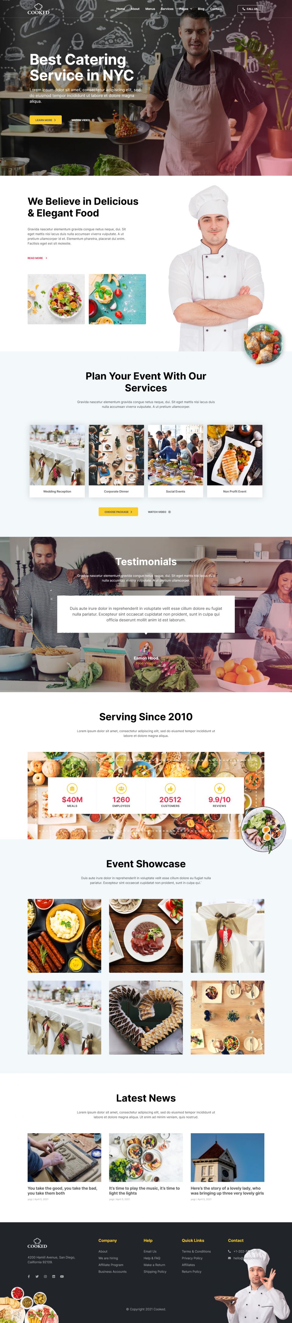 WordPress template ThemeForest Cooked