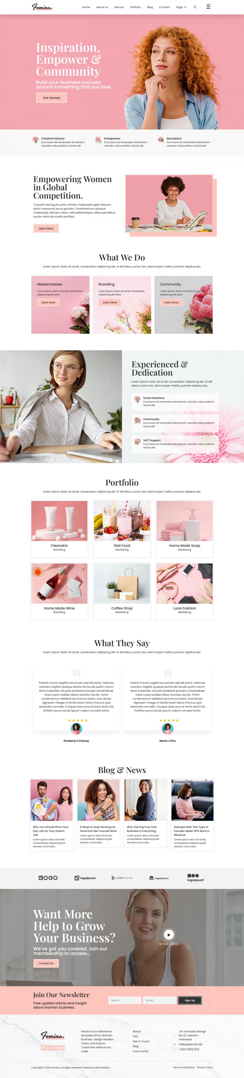 WordPress template ThemeForest Femina