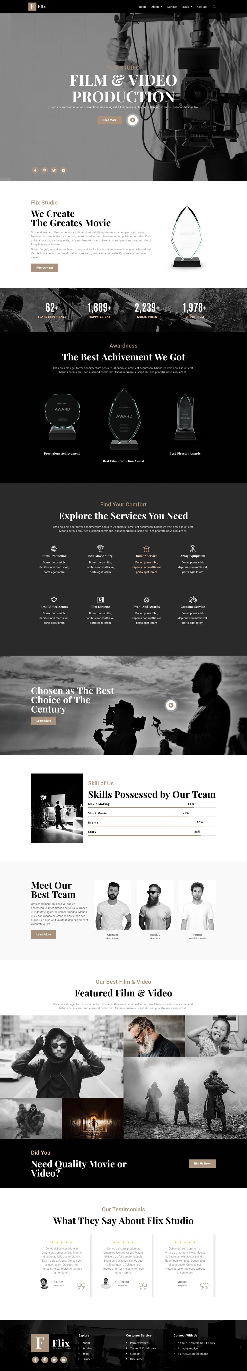 WordPress template ThemeForest Flix