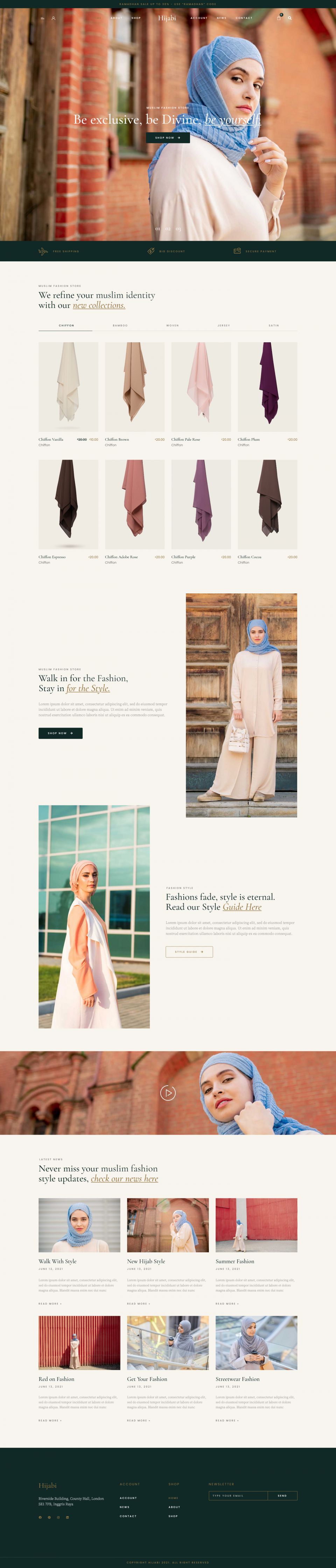 WordPress template ThemeForest Hijabi