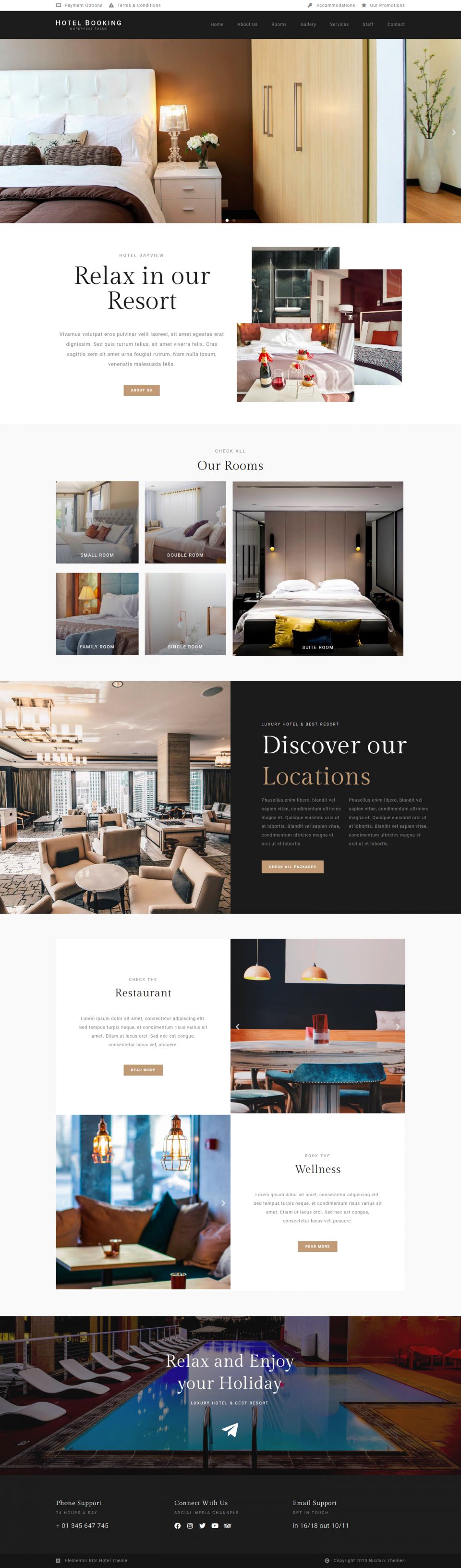 WordPress template ThemeForest Hotel Booking